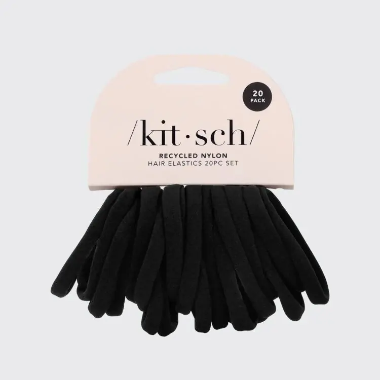 Kitsch Umweltfreundliche Nylon Haargummi Black Neu