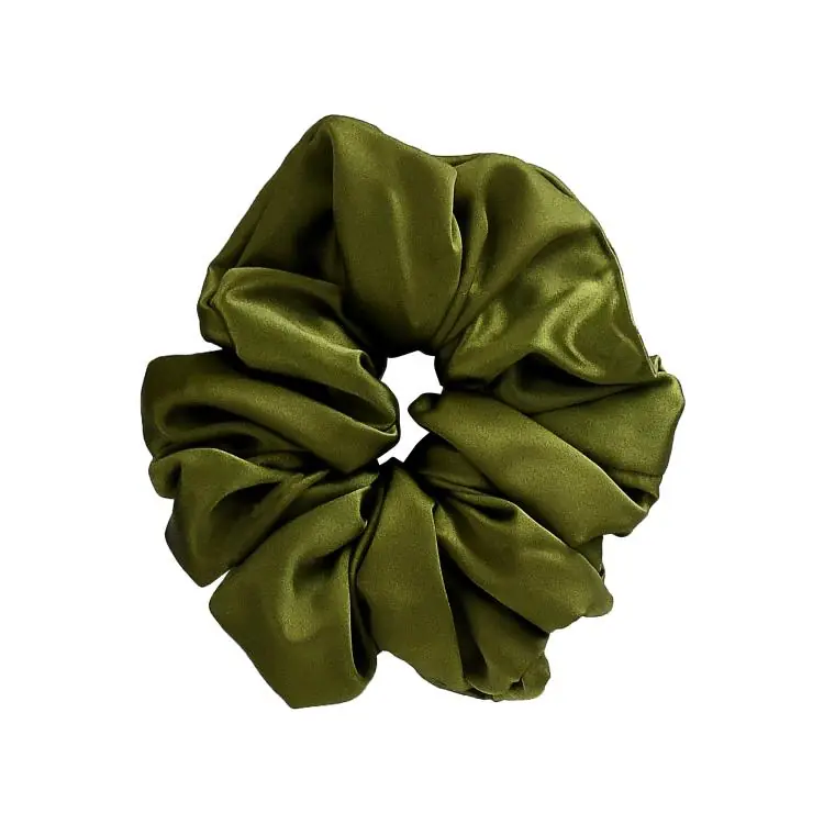 Neue Ware What a bun! Scrunchie Large Silk Olive Green