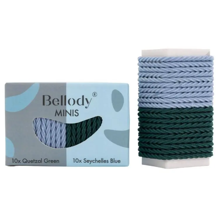 Highlight Bellody Minis Haargummi Mischpaket Quetzal Green & Seychelles Blue