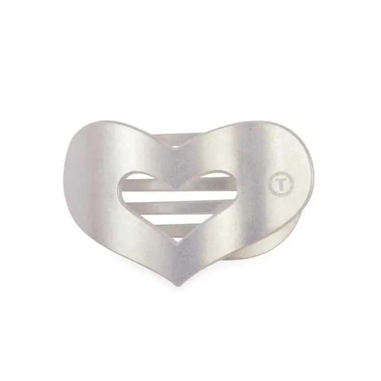 Rabatt Teleties Mother of Pearl Hearts Flat Hair Clip