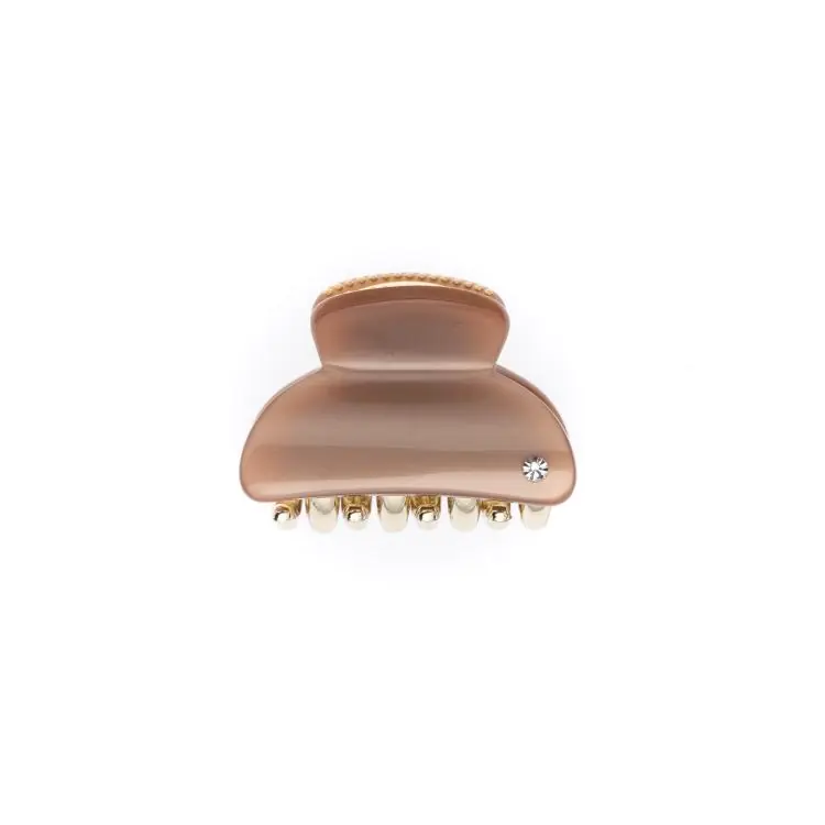 Billig Dark Hair Claw Small Latte
