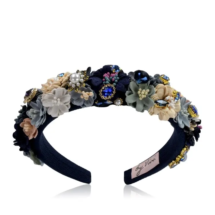 By Vivi Haarreif Blume Marineblau Neue Kollektion
