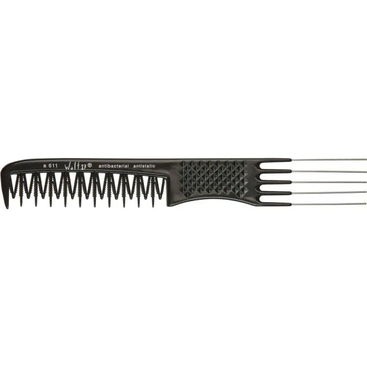 Hercules Sägemann Wolf 37 Toupier Gabelkamm A611 Schwarz 8" Markenware
