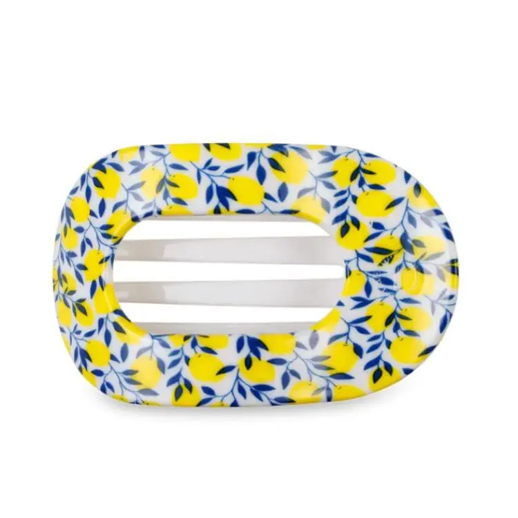 Echt Teleties Flat Round Clip groß Limoncello