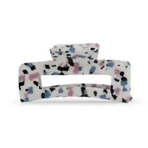 Big Metal London Donatella Resin Bulldog Hairclip White/ Blue/ Black Expressversand