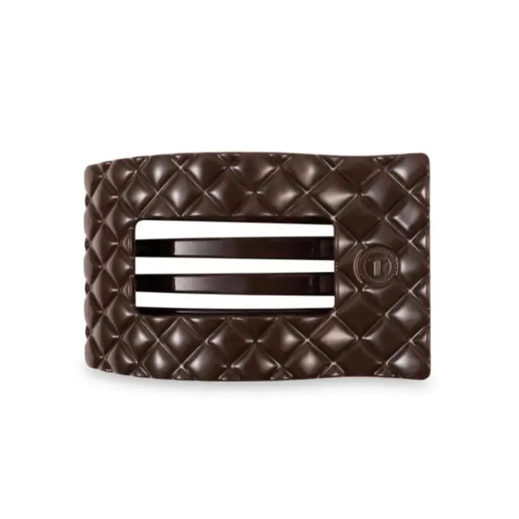 Super-Preis Teleties Medium Flat Rectangle Hair Clip Truly Taupe Quilted