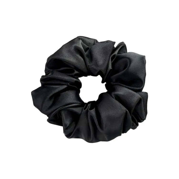 Preisknaller What a bun! Scrunchie Large Black Satin
