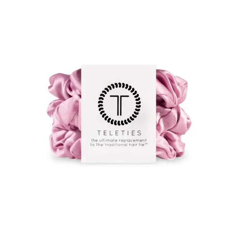 Geprüft Teleties Silk Scrunchie groß I Pink I love You
