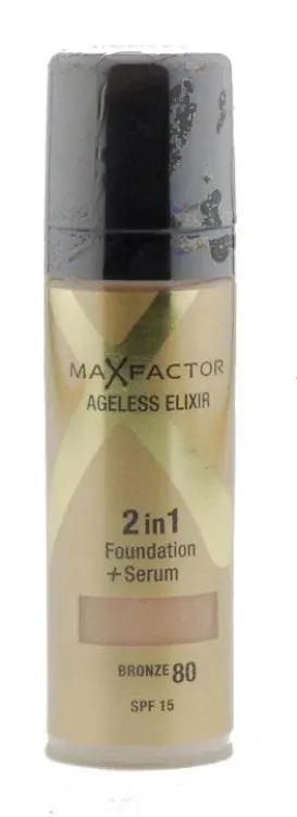 Top-Seller Max Factor Ageless Elixir 2 in 1 Foundation + Serum 80 Bronze