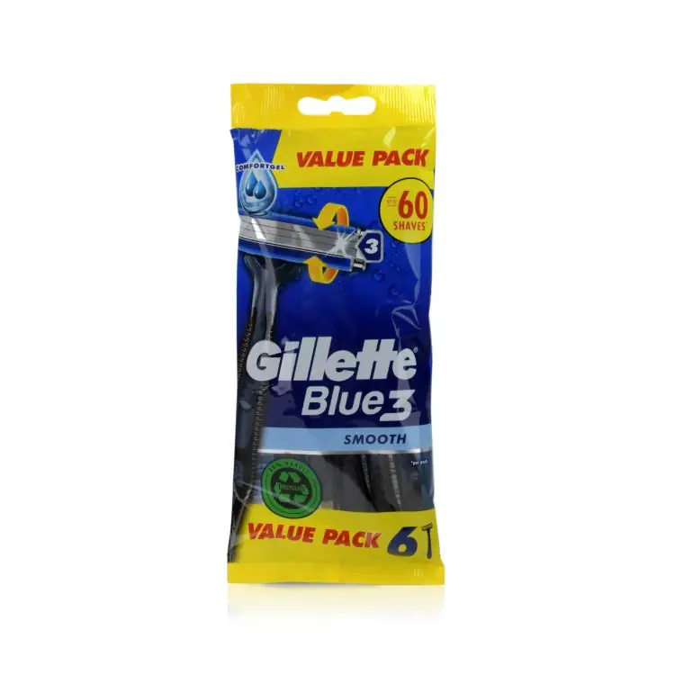 Preisknaller Gillette Blue3 Smooth Einwegrasierer 6er-Pack